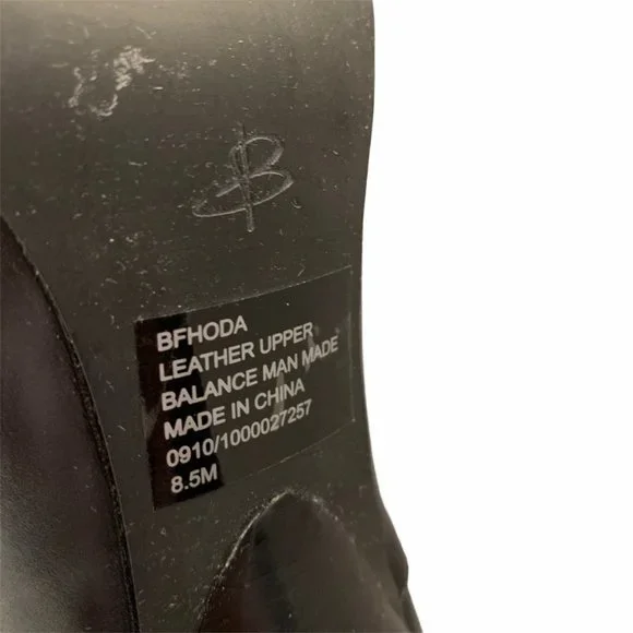 B Makowsky Leather Stretch High Heel Knee High 8.5 - Picture 9 of 9